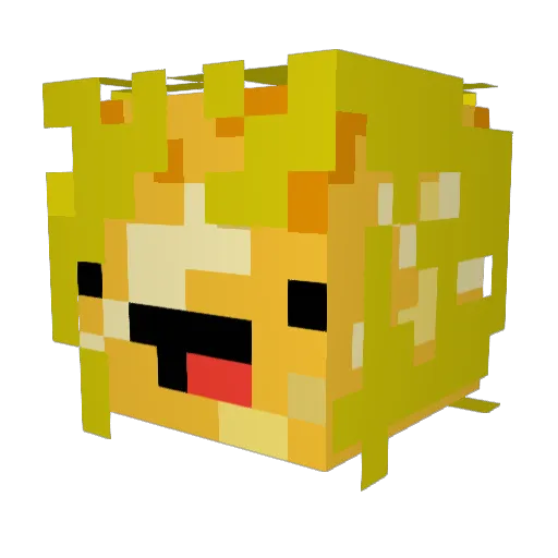 MagicMacaroni Minecraft avatar head, 3D render