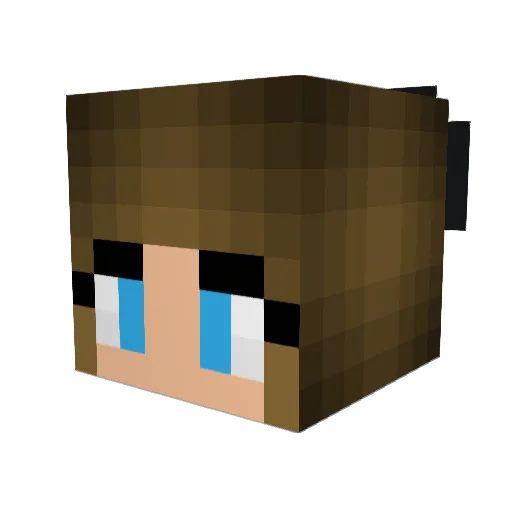 MagicMegaroni Minecraft avatar head, 3D render
