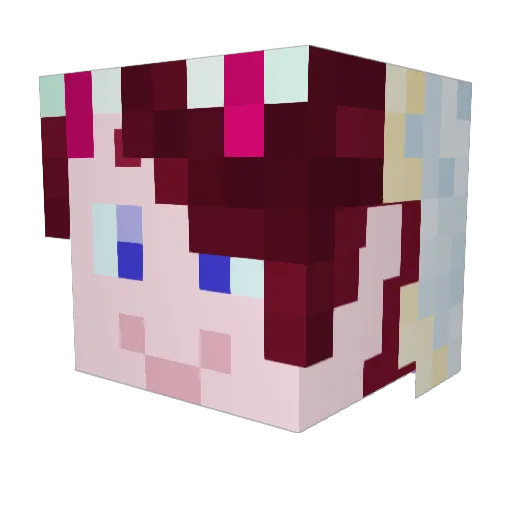 MagicMishaps Minecraft avatar head, 3D render