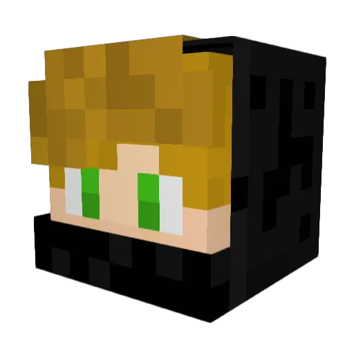 MagicOLD Minecraft avatar head, 3D render