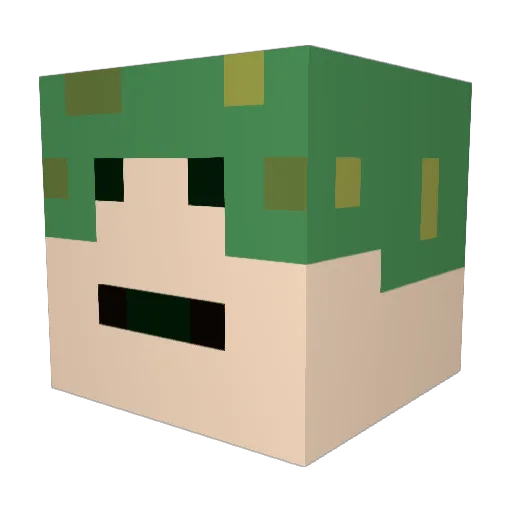 MagicPlate Minecraft avatar head, 3D render