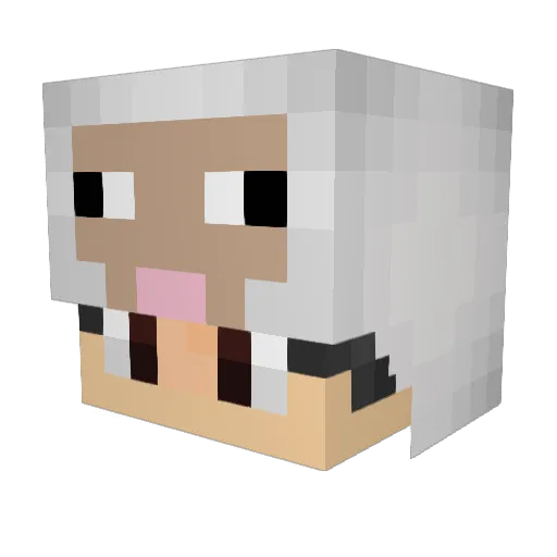 MagicSheep Minecraft avatar head, 3D render