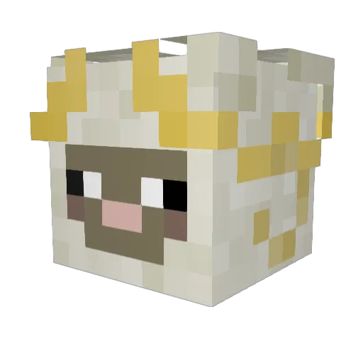 MagicSheepRider Minecraft avatar head, 3D render