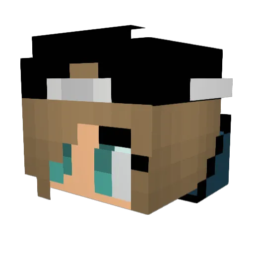 MagicTNT Minecraft avatar head, 3D render