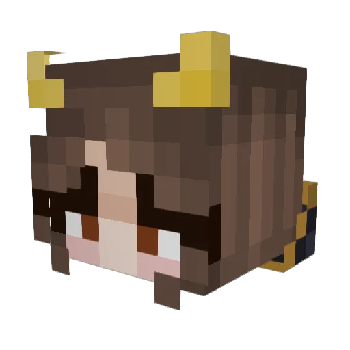 MagicTrousers Minecraft avatar head, 3D render