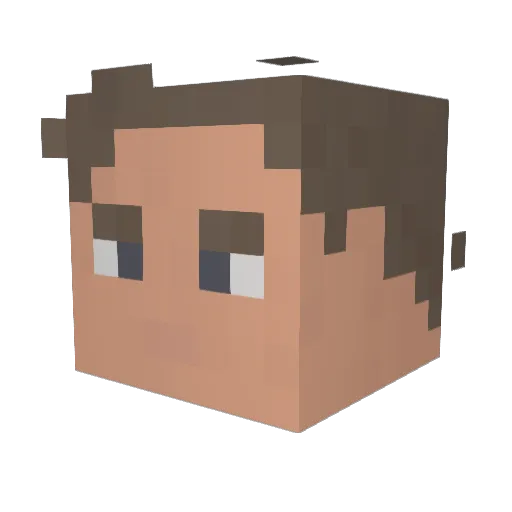 MagicUniform Minecraft avatar head, 3D render