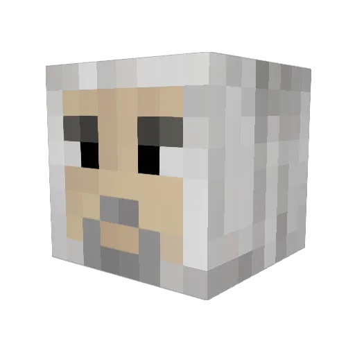 MagicYula Minecraft avatar head, 3D render