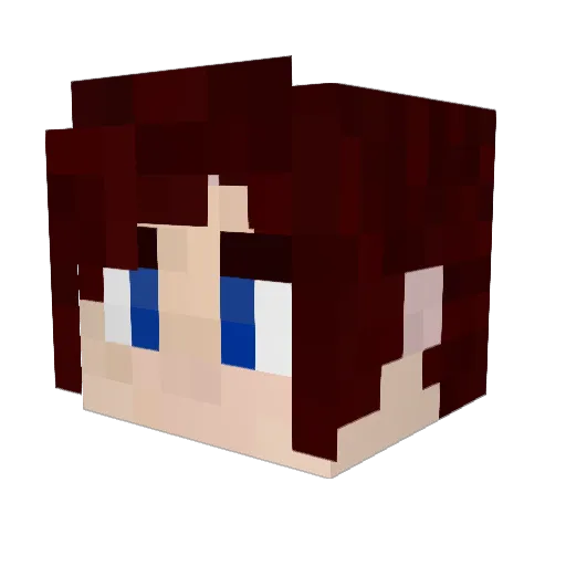 MagicYuri Minecraft avatar head, 3D render