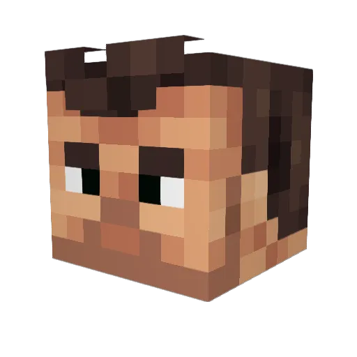 Magic_Carpet Minecraft avatar head, 3D render