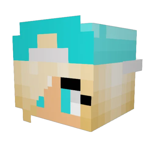 Magic_Midnight Minecraft avatar head, 3D render