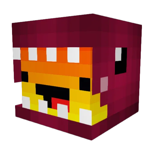 Magic_Rainbow Minecraft avatar head, 3D render