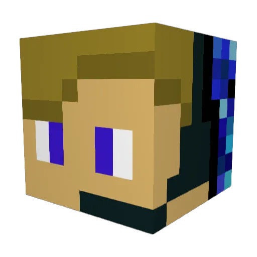 Magic_Reef Minecraft avatar head, 3D render