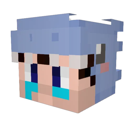 Magic_Sadness Minecraft avatar head, 3D render