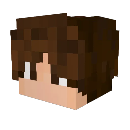 Magic_gray Minecraft avatar head, 3D render