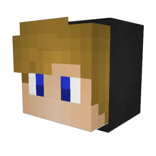 Magic_jo Minecraft avatar head, 3D render