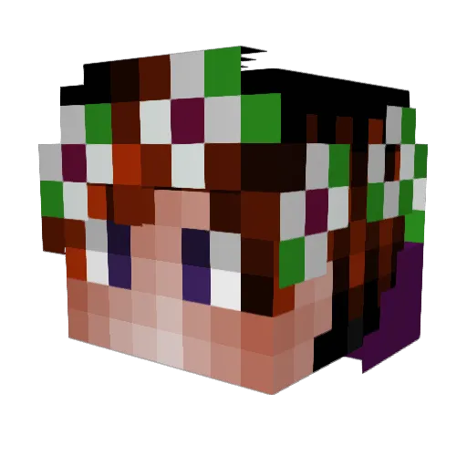 Magicak Minecraft avatar head, 3D render