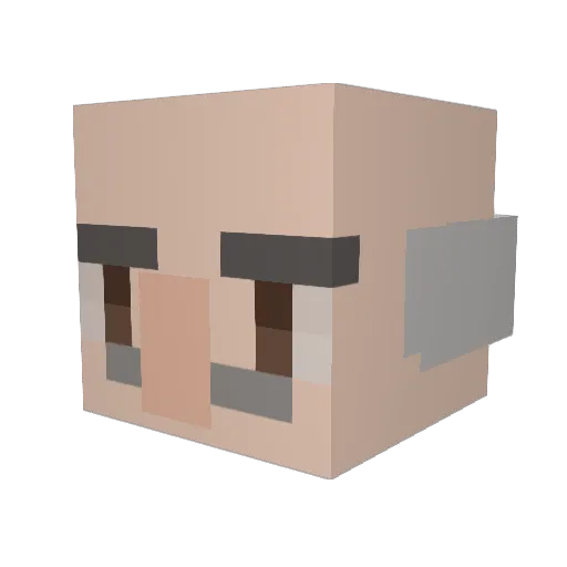 Magical15 Minecraft avatar head, 3D render