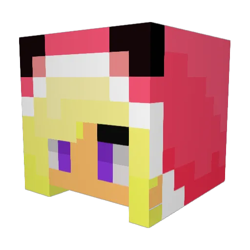MagicalAndi Minecraft avatar head, 3D render