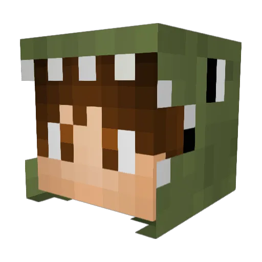 MagicalBanana420 Minecraft avatar head, 3D render