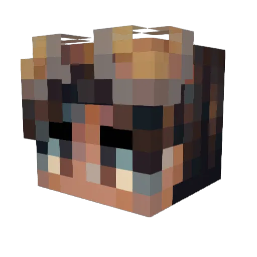 MagicalVoodoo Minecraft avatar head, 3D render