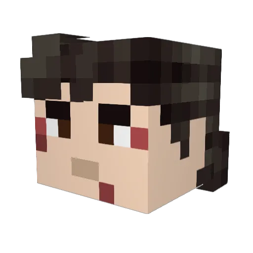 Magicalmonstr Minecraft avatar head, 3D render