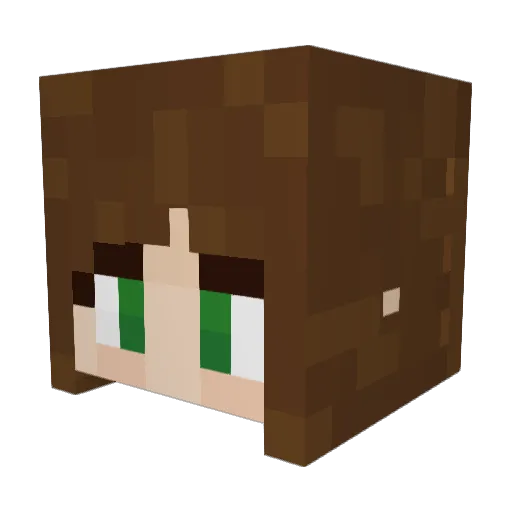 Magichoco Minecraft avatar head, 3D render