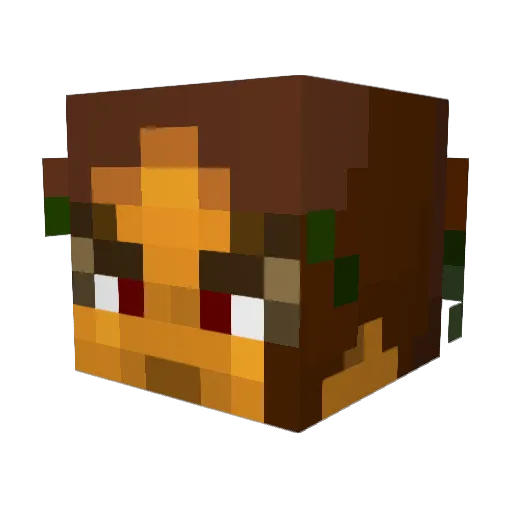 Magiciain Minecraft avatar head, 3D render