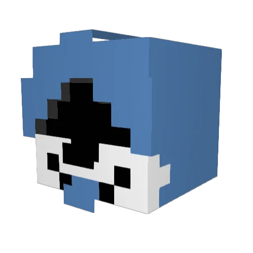 MagicianChipster Minecraft avatar head, 3D render