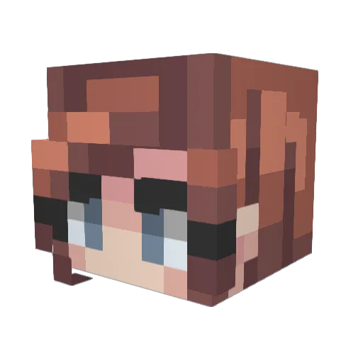 MagicianXS Minecraft avatar head, 3D render