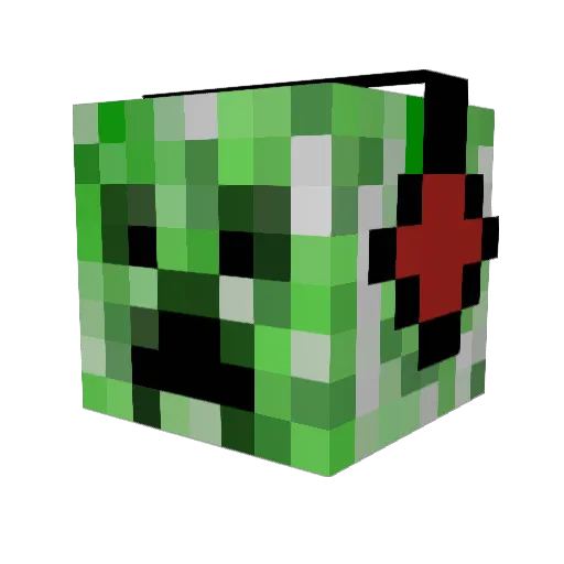 Magicmang Minecraft avatar head, 3D render