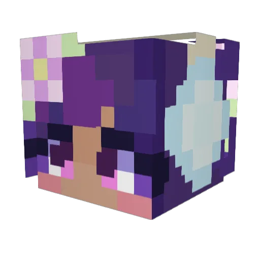 MagicsaPixxel Minecraft avatar head, 3D render