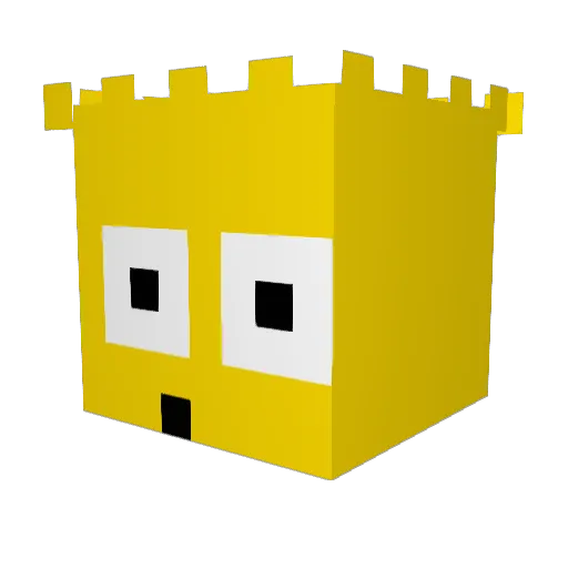 Magicwin Minecraft avatar head, 3D render