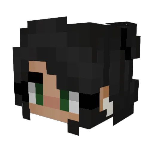 Magicwinx Minecraft avatar head, 3D render