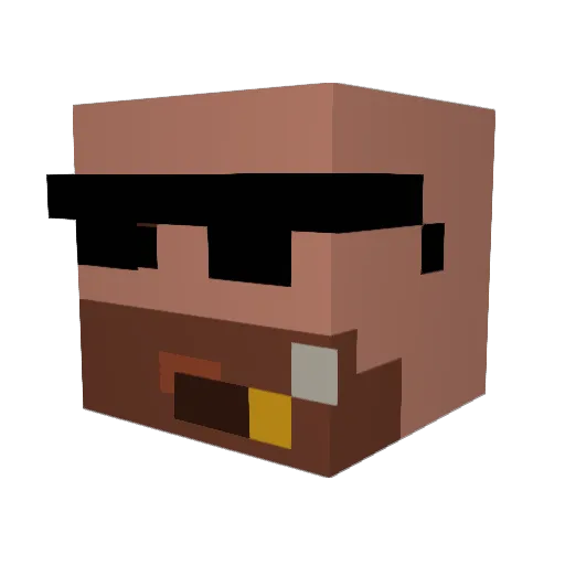 Magie302 Minecraft avatar head, 3D render