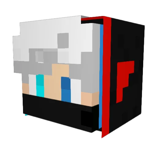 MagierSUS Minecraft avatar head, 3D render