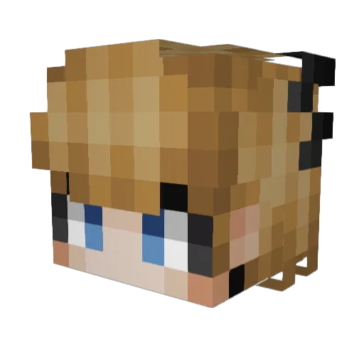 MagikBG Minecraft avatar head, 3D render