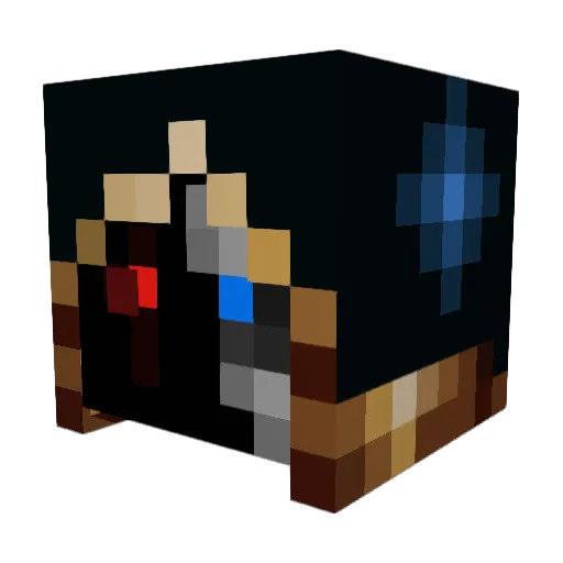 Magik__ Minecraft avatar head, 3D render