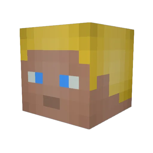 MagikoBus Minecraft avatar head, 3D render