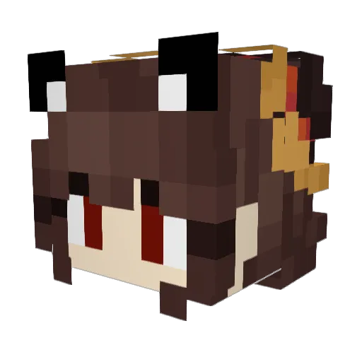 MaginKai Minecraft avatar head, 3D render