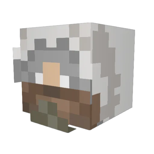 Magioc Minecraft avatar head, 3D render