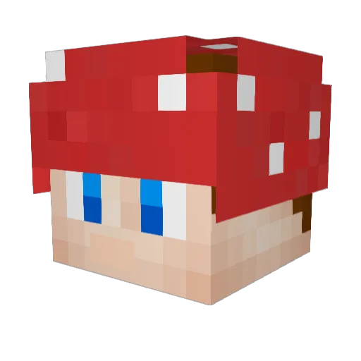 MagischerPilzi Minecraft avatar head, 3D render