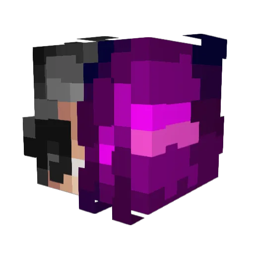 Magiski Minecraft avatar head, 3D render