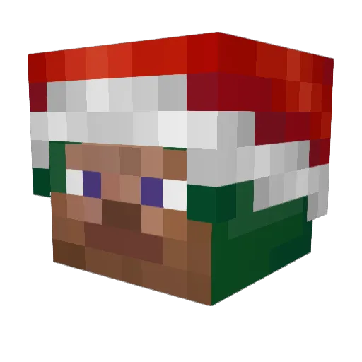 Magisme Minecraft avatar head, 3D render