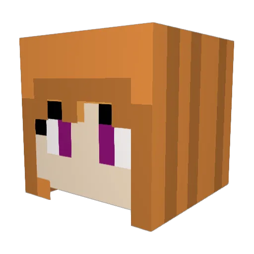 Magistralaron Minecraft avatar head, 3D render