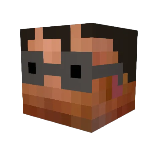Magisty Minecraft avatar head, 3D render