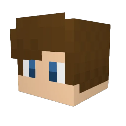 Magitres Minecraft avatar head, 3D render