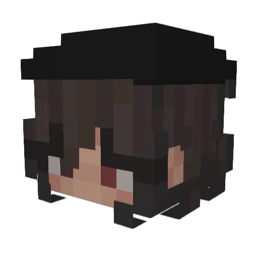 Magixc Minecraft avatar head, 3D render