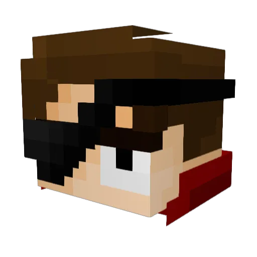 MagixcleSage Minecraft avatar head, 3D render