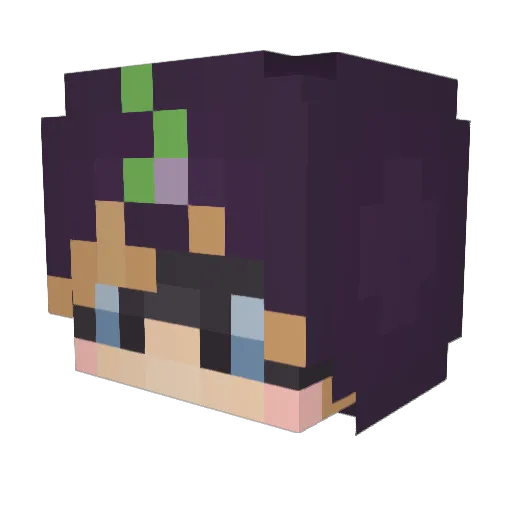 Magjick Minecraft avatar head, 3D render