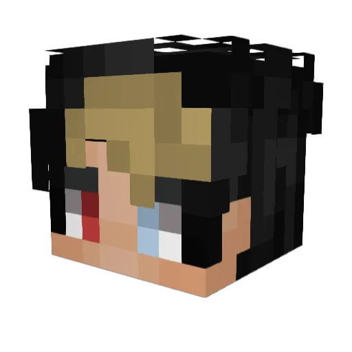 Magline Minecraft avatar head, 3D render